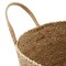 Casafield Set of 3 Braided Seagrass Baskets with Jute Handles - Natural, Woven Storage Basket Planters, Boho Decor for Entryway, Living Room, Bedroom